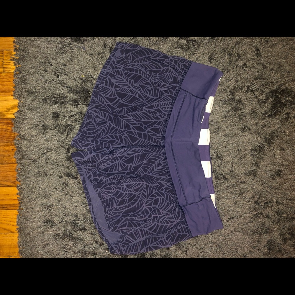 Navy Blue Print Shorts